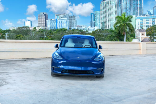2021 TESLA MODEL Y PERFORMANCE (BLUE) - Image 2